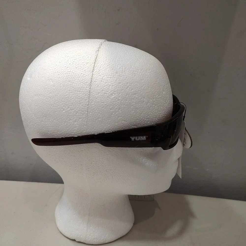 YUM Pradco Fishing UV Ray Protection Sunglasses‎ translucent dark red Frame